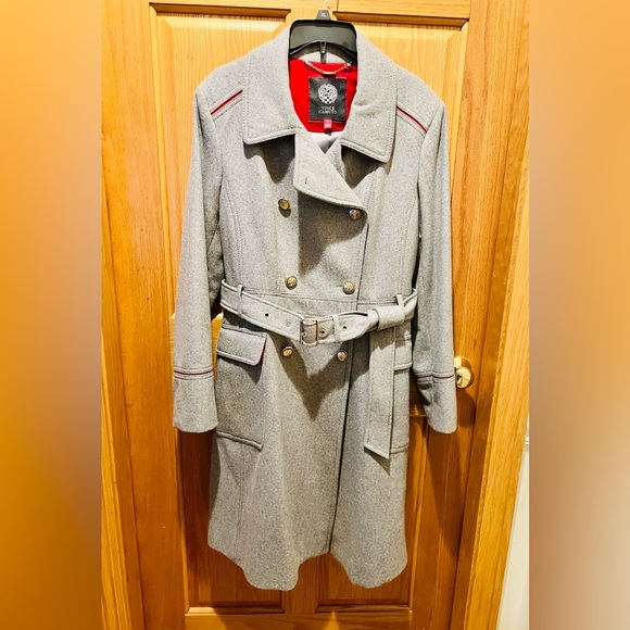 🥳HP🎉Authentic Vince Camuto Women's Double-Breasted Wool-Blend Trench Coat XL - Picture 5 of 16